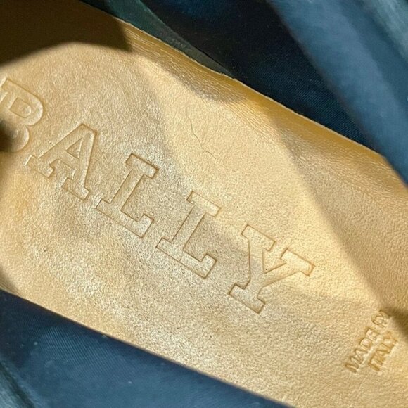 BALLY MADE IN ITALY SNEAKERS AESTHETIC GREEN OLIVE NEOPRENE BLACK LEATHER  SZ 13 - Picture 3 of 16